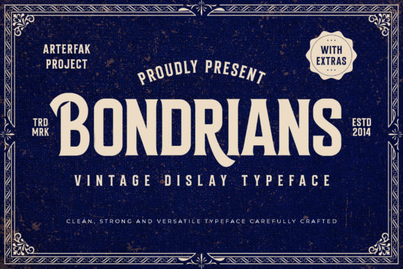 Bondrians: A Vintage Display Font for Creative Makers