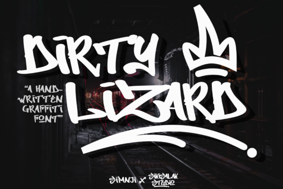 Dirty Lizard Graffiti: A Bold Display Font for Creative Makers
