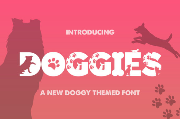 Doggies Silhouette: A Playful Display Font for Pet-Themed Campaigns