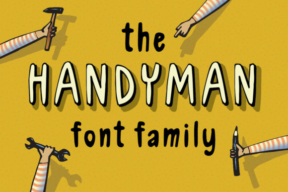 Handyman: A Unique Display Font for Creative Projects