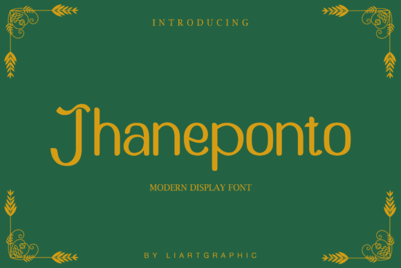 Jhaneponto Display Font for Handmade Creations