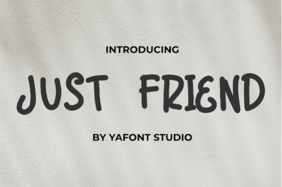 Just Friend Font for Playful and Authentic Craft Projects