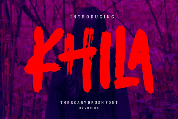 Khila: A Spooky Display Font for Personalized Editorial Design