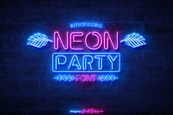 Neon Party Font for Bold Digital Branding