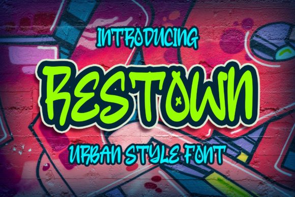 Restown: A Joyful Display Font for Creative Projects