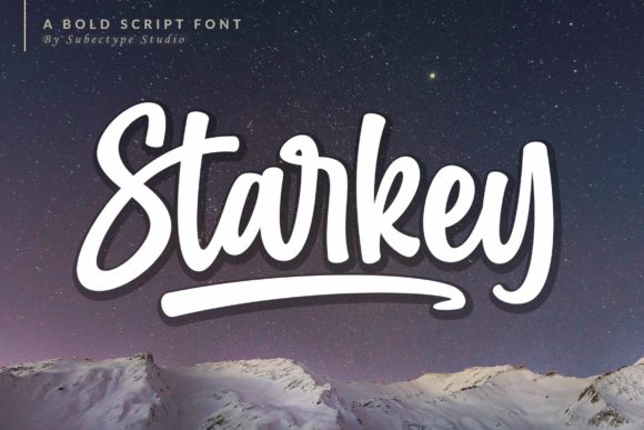 Starkey: A Bold and Flowing Display Font for Creative Projects