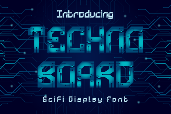 Technoboard: A Sci-Fi Bold Display Font for Modern Design
