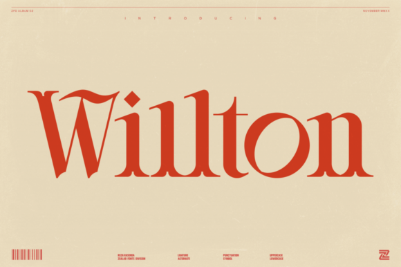 Willton: A Modern Display Font for Creative Branding